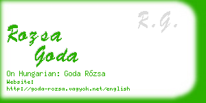 rozsa goda business card